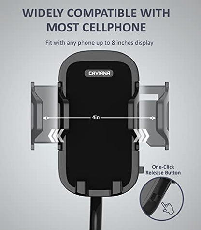 Double Phone Holder for Car Cup Holder – Extra Long and Flexible Neck, 360° Rotatable Cradle Car Phone Mount - Adjustable Cell Cup Holder, Universal Size Fits 2 iPhone, Samsung, GPS - style: Extended - Cradle Holders