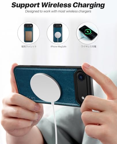OCASE for iPhone Air Detachable Wallet Case with Card Holder, 2 in 1 PU Leather Flip Folio with RFID Blocking Stand Wrist Strap Shockproof Phone Cover 6.5 Inch 2025, Peacock Blue - color: Peacock Blue, size: iPhone Air
