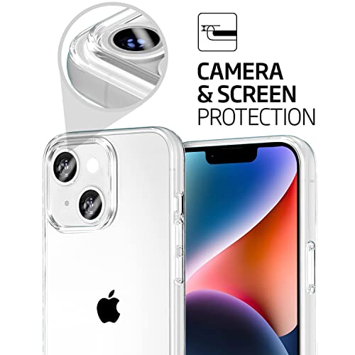 TENOC Phone Case Compatible with iPhone 13 & iPhone 14, Clear Case Shockproof Protective Bumper Slim Cover for 6.1 Inch - color: Clear, size: iPhone 13 / 14