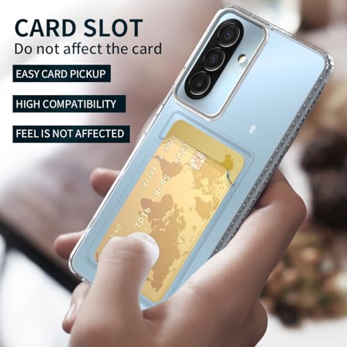 Lunivop Compatible with Samsung Galaxy A17 /Galaxy A27 Case Clear Wallet Card Holder TPU Slim Soft Shockproof Anti-Yellowing Anti-Scratch Transparent Phone Case (for A17/A27 6.7 '' Clear) - size: for Samsung Galaxy A17/A27
