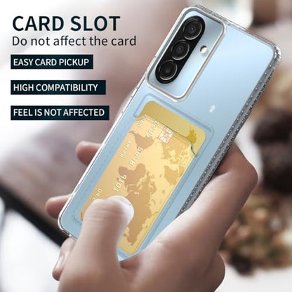 Lunivop Compatible with Samsung Galaxy A17 /Galaxy A27 Case Clear Wallet Card Holder TPU Slim Soft Shockproof Anti-Yellowing Anti-Scratch Transparent Phone Case (for A17/A27 6.7 '' Clear) - size: for Samsung Galaxy A17/A27
