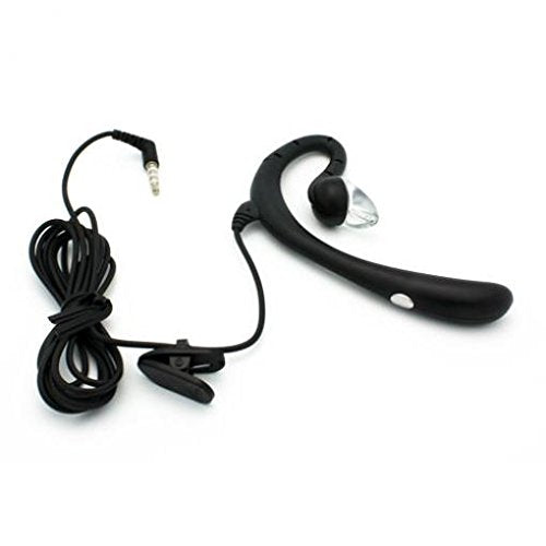Wired Mono Headset Earphone w Mic Headphone 3.5mm Single Earbud Hands-Free Microphone Over-The-Ear Compatible with GreatCall Jitterbug Flip