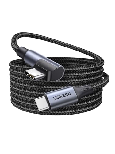 UGREEN 240W Right Angle USB C Cable, PD 3.1 Fast Charging, 3.3ft - size: 3.3FT