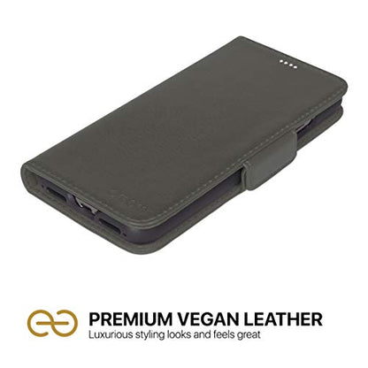 Dreem Fibonacci 2-in-1 Wallet Case for Apple iPhone 8 Plus & 7 Plus - Luxury Vegan Leather, Magnetic Detachable Shockproof Phone Case, RFID Card Protection, 2-Way Flip Stand - Grey - color: Grey, size: iPhone 8 Plus & 7 Plus