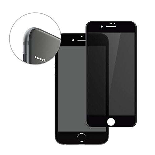 TECHO Privacy Screen Protector for iPhone SE 2022/2020 iPhone 8 7 6s 6, Anti Spy 9H Tempered Glass, Edge to Edge Full Cover Screen Protector [Anti-Fingerprint] [Bubble Free] [Full Coverage] (Black) - color: Black