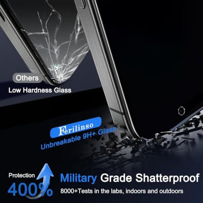 Ferilinso Privacy Screen Protector for iPhone 16 Plus, Tempered Glass - size: iPhone 16 Plus