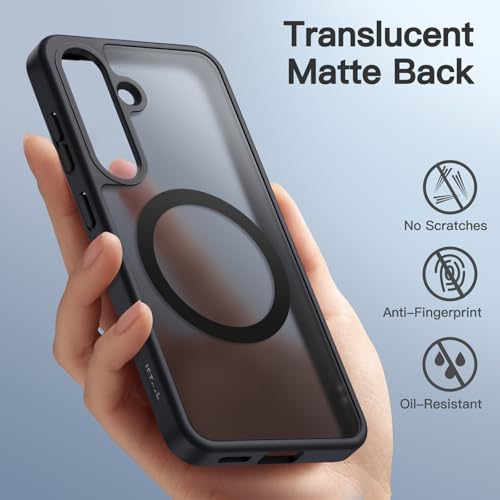 JETech Magnetic Case for Samsung Galaxy S25, Black - color: Black, size: Galaxy S25