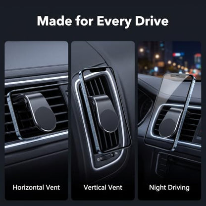 2Pcs Black Universal Phone Holder Clip Car Air Vent Magnetic Mount Holder Bracket for GPS Suporte Celular Car Phone, Vent Clip Phone Holder,Cell Phone Automobile Cradles