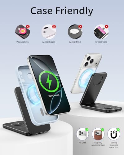 3 in 1 Wireless Charging Station for iPhone, Apple Watch & AirPods