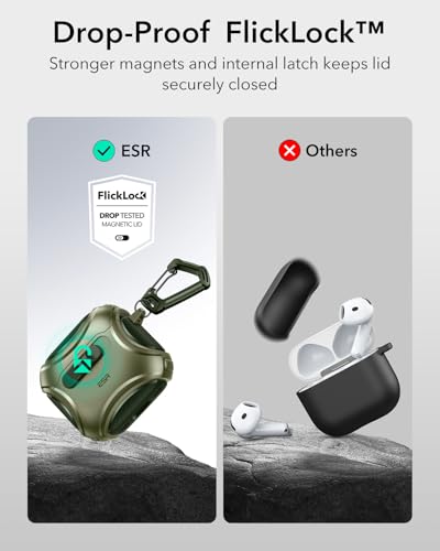 ESR for AirPods 5/4 Case, Compatible with MagSafe, Army Green - color: Army Green, size: AirPods 5&4 Case