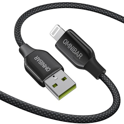 Woven USB A to Lightning Cable 6FT, Apple MFi Certified iPhone Cord - color: A to L Braided Black