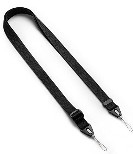 Ringke Phone Lanyard for iPhone 17 Pro Max and Most Smartphones [One-Touch Buckle] Shoulder Strap Adjustable Sturdy Universal Phone Crossbody Neck Lanyard for Travel Essentials - Lettering Black 2 - color: Lettering Black 2