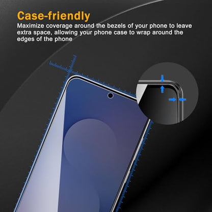 3 Pack Privacy Screen Protector for Samsung Galaxy S25 FE, Anti Spy Tempered Glass 9H Hardness, Black Protector Anti Spy, Bubble Free, Anti-Scratch - size: Galaxy S25 FE FK3