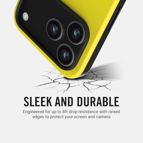 Ridge Case Compatible with iPhone 17 PRO - Compatible with MAGSAFE & Wireless Charging, Aluminum Control Buttons, Dual-Layer Construction, TPU Bumper with Drop Protection (Hyper Lime) - color: Hyper Lime, size: iPhone 17 Pro