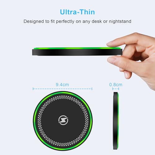 Samsung S25 Wireless Charger Fast Charging Pad Wireless Phone Charger for Android Samsung Galaxy S25 Ultra Edge S24 S23 S22, Cargador Inalámbrico para for iPhone 17 Pro Max Air 17 16 15
