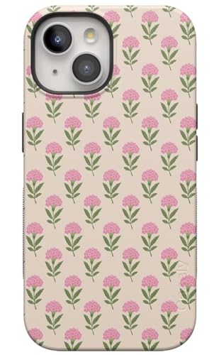 Casely iPhone 15 Plus Case | Jenna's Flowers | Fun on Weekdays | Bold Protective Design | Compatible with MagSafe - color: Jenna's Flowers | Fun on Weekdays