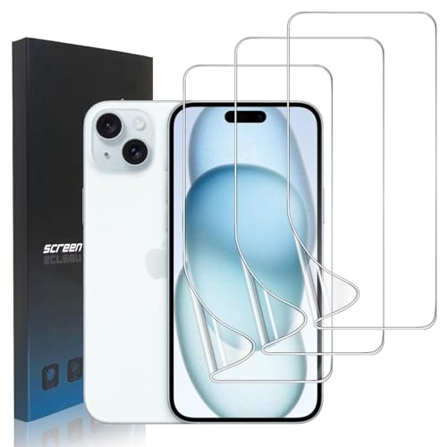3 Pack for iPhone 15 Plus Screen Protector Flexible Soft - size: iPhone15 Plus