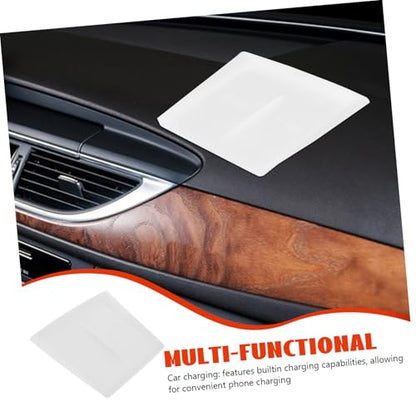 White Silicone Cordless Charging Pad for Center Console Protection
