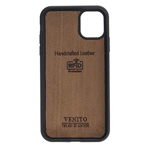 Venito Lucca Leather Case Compatible with iPhone 11 (6,1 inch) – Extra Secure with Padded Back Cover - Dusty Rose - color: Dusty Rose, size: iPhone 11