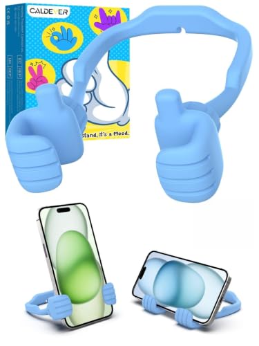Stocking Stuffers for Teen Boys Girls Kids Christmas Thumbs Up Phone Holder - color: Macaron Blue