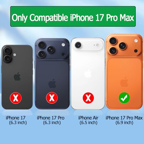 Battery Case for iPhone 17 Pro Max,12000mAh Rechargeable Portable Charging Case with Wireless Charging Compatible for iPhone 17 Pro Max (6.9inch) with Carplay Extend Battery Pack Charger Cover -Orange - size: iPhone 17 Pro Max-Orange