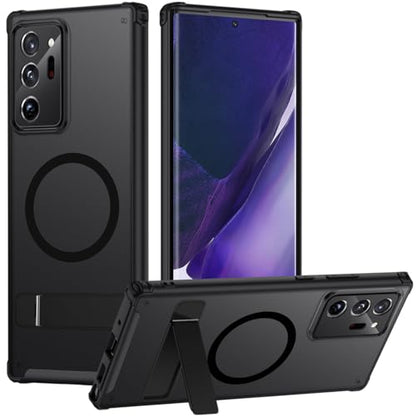 TIANNIUKE Magnetic Case for Samsung Galaxy Note 20 Ultra, Translucent Matte Anti-Fingerprint,Compatible with MagSafe,Adjustable Kickstand,Shockproof Protective Phone Case (Black) - color: Kickstand Black, size: Galaxy Note 20 Ultra