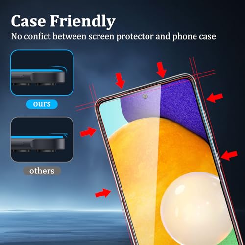 3 Pack Screen Protector for Samsung Galaxy A52 5G - size: Galaxy A52 3+2 Pack