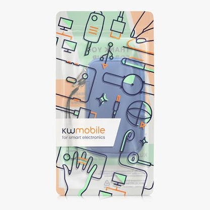kwmobile Universal Phone Pouch Size M - 5.5" - Neoprene Smartphone Pouch with Zip - Water-Repellent Mobile Phone Case - Sleeve in Baltic Blue - color: Baltic Blue, size: M - 5.5"