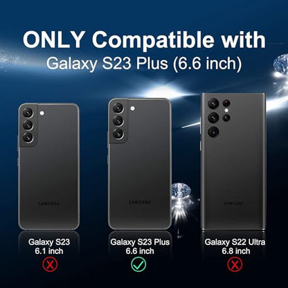 Battery Case for Galaxy S23 Plus, [12000mAh] Slim Rechargeable Smart Extended Charging Case Compatible with Galaxy S23 Plus(6.6 inch) Backup Power Battery Pack Charger Cover-Black - size: Galaxy S23 Plus