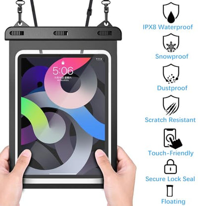 Universal iPad Waterproof Case Dry Bag Pouch for IPad Pro 11" iPad Pro 10.5" IPad 11th/10th/9th/8th iPad Air 6/5/4 10.9" New iPad 9.7 Galaxy Tab S10/S9/S8 S10/S9 FE Galaxy Tab A8/A9+/S6 Lite - size: 11inch