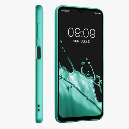 kwmobile Case Compatible with Samsung Galaxy A13 4G Case - Soft Slim Metallic TPU Silicone Cover - Metallic Turquoise - color: metallic turquoise, size: Galaxy A13 4G