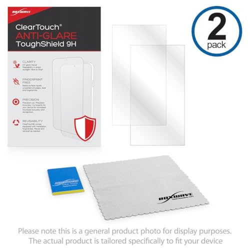BoxWave Screen Protector Compatible with Micro-Air EasyTouchâ„¢ OEM Control Display - ClearTouch Anti-Glare ToughShield 9H (2-Pack), Anti-Glare 9H Tough Flexible Film Screen Protector