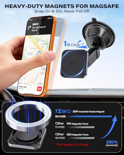 1Zero Dual Suction Cup Car Mount for GoPro, Action Camera and iPhone