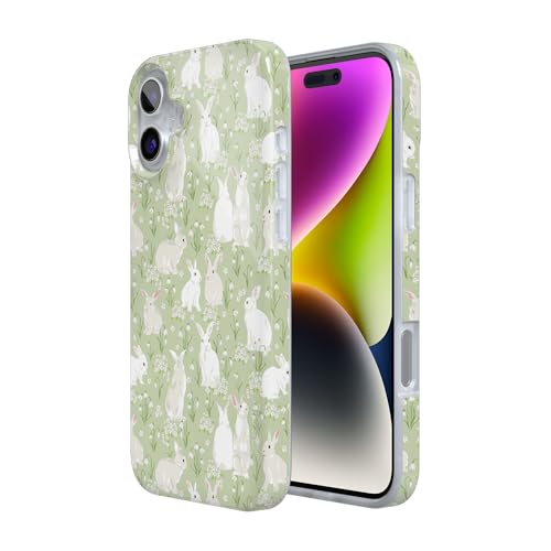 Casely iPhone 16 Case | Hop to it | Green Bunny | Compatible with MagSafe | Classic Ultra Thin Design - color: Hop to it | Green Bunny, size: Iphone 16