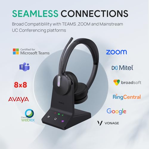 Yealink WH64 Dual DECT Bluetooth Wireless Headset for Phone PC Mobile Teams - size: Stereo