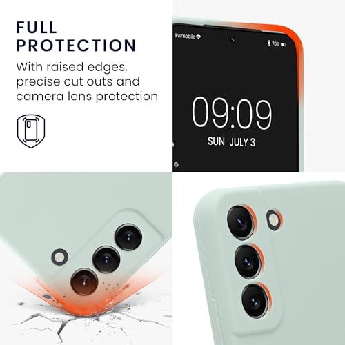 kwmobile Case Compatible with Samsung Galaxy S22 Case - Slim TPU Silicone Phone Cover - Soft Touch Finish - Cool Mint - color: Cool Mint, size: Galaxy S22