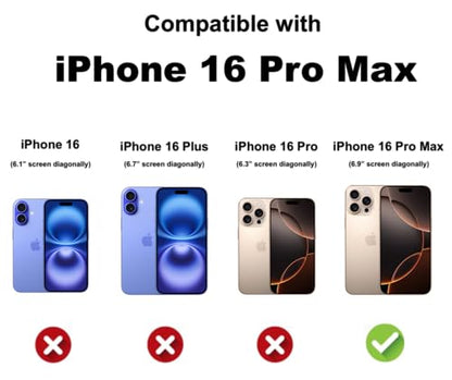 Shamo's Clear TPU Case for iPhone 16 Pro Max– with Camera Protection, Ultra Slim, Shockproof, Anti-Yellowing, Scratch-Resistant, Wireless Charging Compatible, Enhanced Grip (for iPhone 16 Pro Max) - size: For iPhone 16 Pro Max