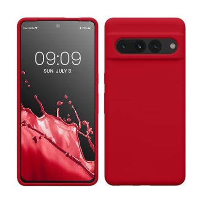 kwmobile Case Compatible with Google Pixel 7 Pro Case - TPU Silicone Phone Cover with Soft Finish - Sweet Cherry - color: Sweet Cherry, size: Pixel 7 Pro