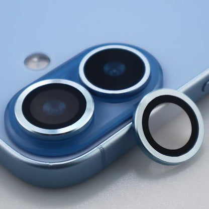 for iPhone 17 Camera Lens Protector Metal Tempered Glass Screen Accessories Cover (Blue) - color: Blue