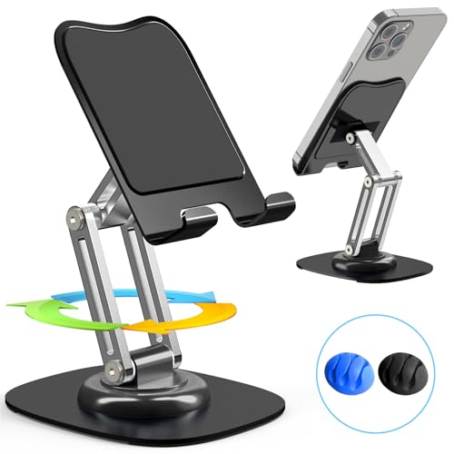 Metal Phone Stand, Adjustable Foldable Cell Phone Stand Holder for Desk
