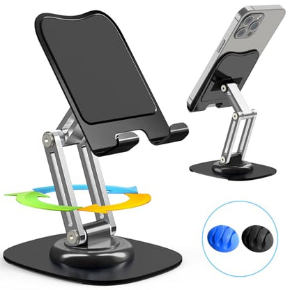 Metal Phone Stand, Adjustable Foldable Cell Phone Stand Holder for Desk