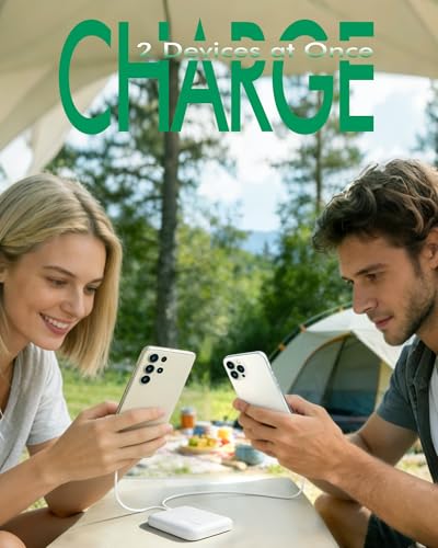 Miady 2-Pack Small Portable Charger 5000mAh Power Bank Travel Battery Pack - color: White+White
