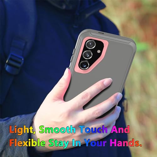 MXX Case Designed for S24 Plus Compatible with S25 Plus/ S24 Plus 3-Layer Super Full Heavy Duty Body Bumper Cover/Shock Protection/Dust Proof, case 5g 2024 (Gray/Pink) - color: Gray/Pink, size: Galaxy S24+ / S25+