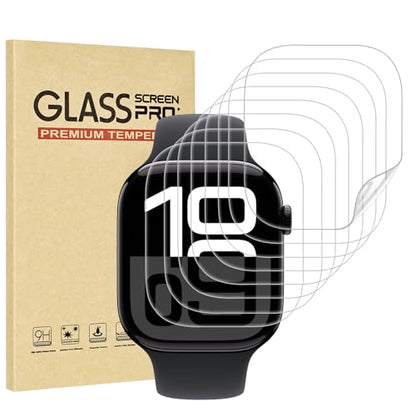 [8 Pack] Screen Protector for Apple Watch 42mm Series 10 Anti-Scratch,iWatch Self-Healing Soft TPU,Bubble-Free,HD Clear Soft Watch Film,Touch Sensitive,Ultra-thin for iWatch Accessories - size: 42mm Series 11/10