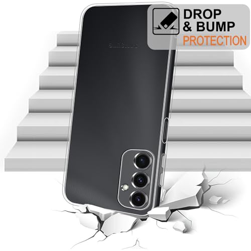 TENOC Phone Case for Samsung Galaxy A14 4G/5G, Clear Case Shockproof Protective Bumper Slim Cover - color: Clear, size: A14