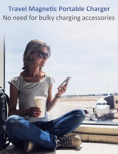Magnetic Portable Charger 10000mAh, 20W Power Bank with Built in Cable | 20W Fast Charging for Magsafe Battery Pack with LED Display, Travel Essential for iPhone 17/16/15/14/13/12 Pro/Pro Max-White - color: White