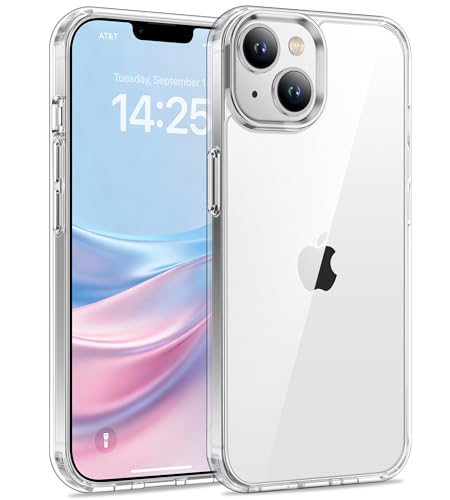 USLAI Case for iPhone 13 Mini, Anti-Yellowing, Crystal Clear Back, Shockproof & Military‑Grade Drop Protection - Transparent - color: Clear, size: iPhone 13 Mini