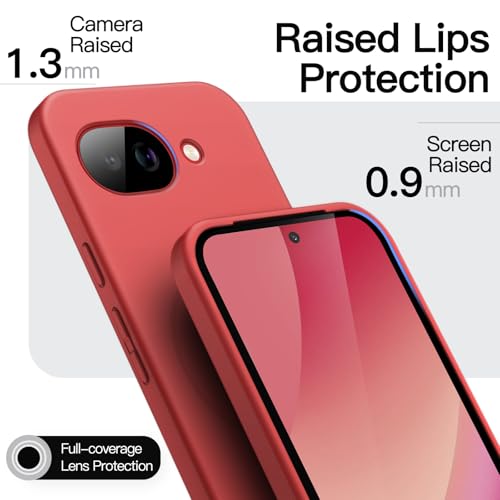 JETech Magnetic Slim Case for Google Pixel 10a, Berry | Compatible with MagSafe, Anti-Slip Grip, Full Camera Lens Protection, Ultra-Thin Lightweight, Matte Finish Phone Cover - color: Berry