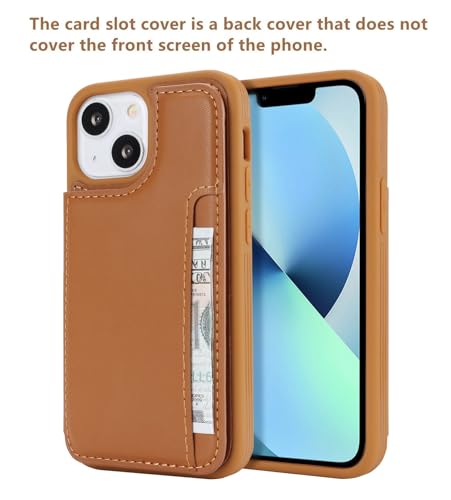 iCoverCase Compatible with iPhone 13 Mini Case with Card Holder, Wallet Phone Case for Women Men RFID Blocking PU Leather Protective Case 5.4 Inch (Light Brown) - color: Light Brown