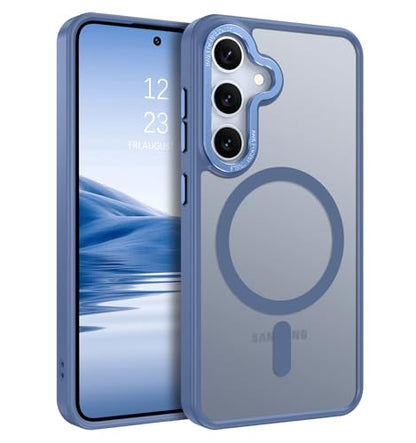 BENTOBEN Magnetic for Samsung Galaxy S24 Plus Case [Compatible with Magsafe] Translucent Matte Slim Thin Shockproof Anti-Yellow Women Men Protective Phone Cover for Samsung S24 Plus 6.7" 2024, Blue - color: Blue